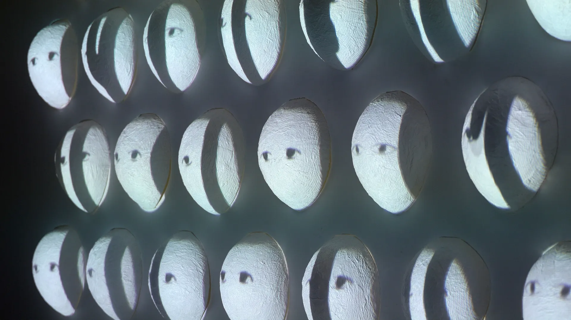 Close-up of 3D Papier-Mâché Mask Texture