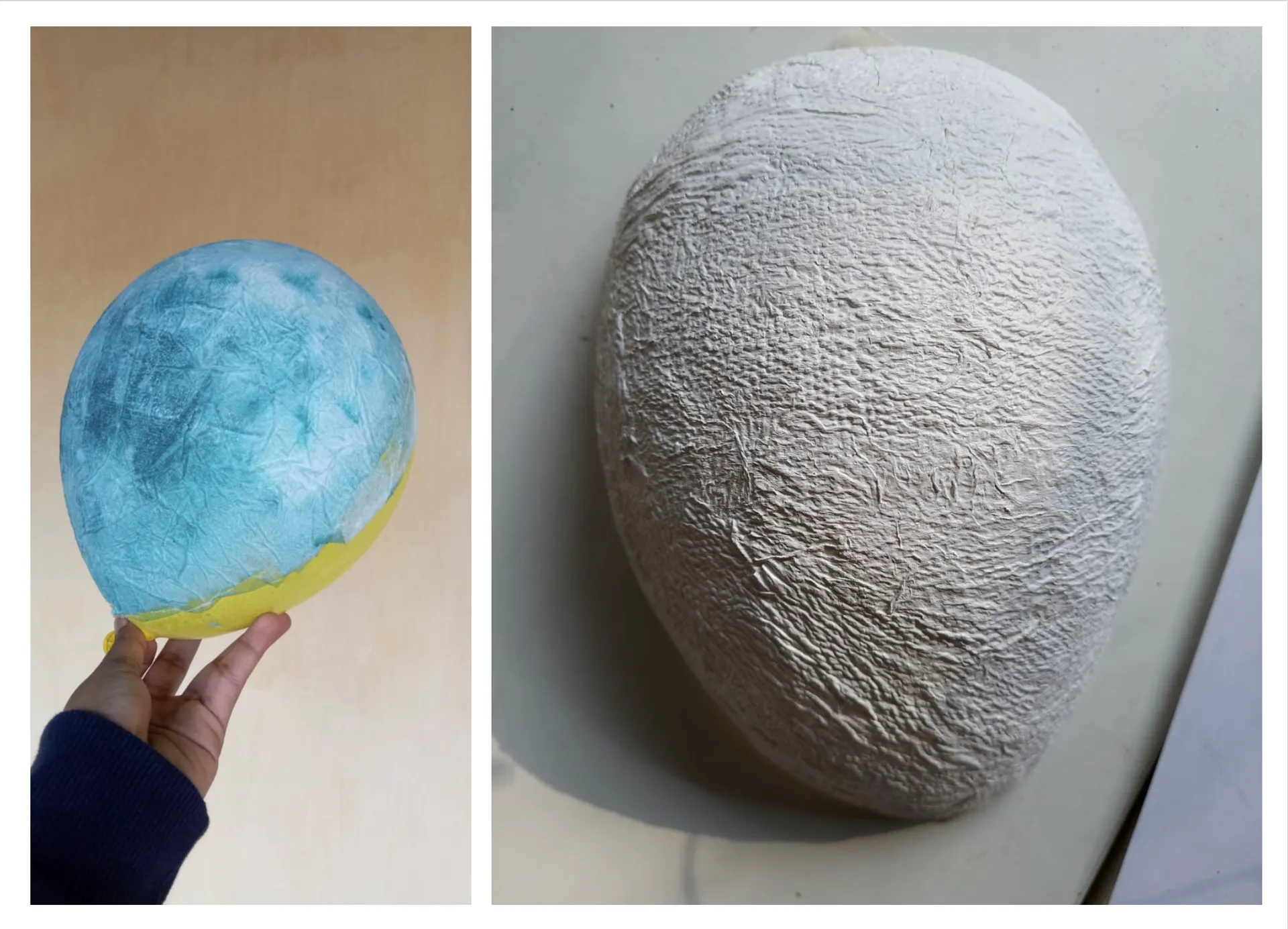 Initial Balloon Papier-Mâché Material Test